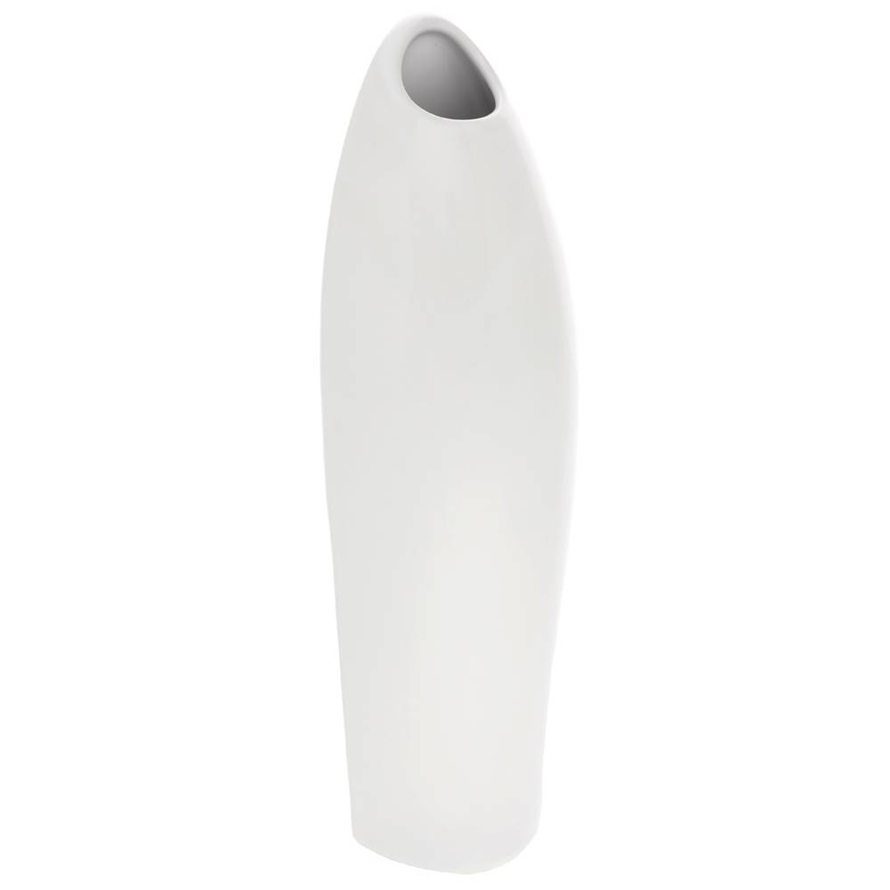 Gedy Keramická váza Tonja, biela, 9 x 26 x 8 cm, značky Gedy
