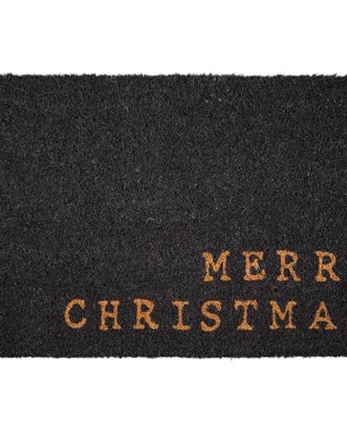 Kokosová rohožka Merry Christmas sivá, 39 x 59 cm