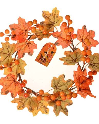 Jesenné venček s javorovými listami a bobuľami, pr. 22 cm
