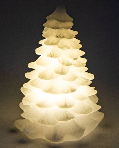 Vianočná LED sviečka Alabaster tree, 12 cm