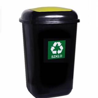 Kinekus Kôš na separovaný odpad 45 l, plastový, QUATRO zelený - sklo, značky Kinekus