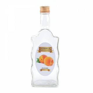 Kinekus Sklenená fľaša, 500 ml, hranatá, MARHUĽOVICA, s uzáverom na závit, kláštorná, značky Kinekus
