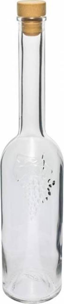 Kinekus Sklenená fľaša na alkohol s dekorom 500 ml, gumená zátka, značky Kinekus