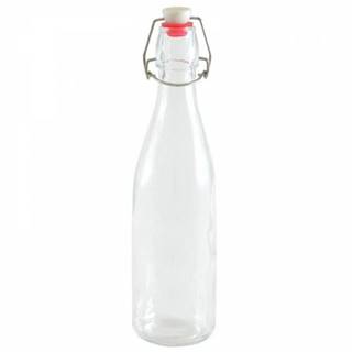 Kinekus Fľaša sklenená 1L s patentným uzáverom, okrúhla, značky Kinekus