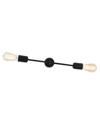 Čierna nástenná lampa na 2 žiarovky CustomForm Twigo, šírka 43 cm