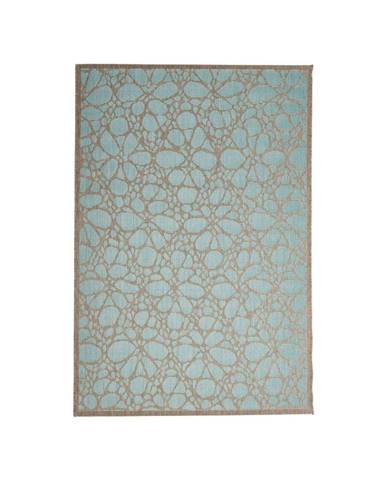 Modrý vonkajší koberec Floorita Fiore, 135 × 190 cm