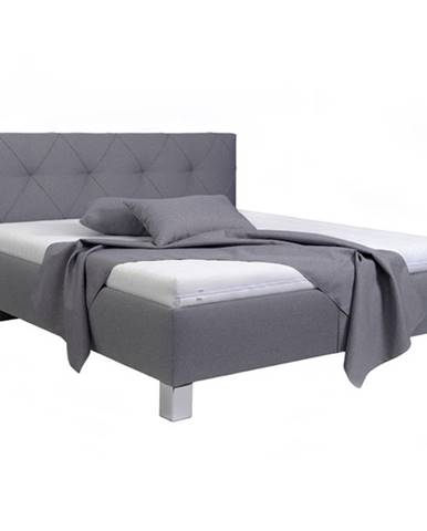Čalúnená posteľ AFRODITE sivá, 180x200 cm