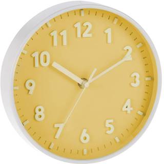 Nástenné hodiny Silvia žltá, 20 cm