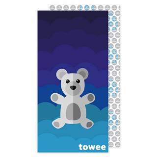 Towee Rýchloschnúca osuška Teddy Bear modrá, 70 x 140 cm