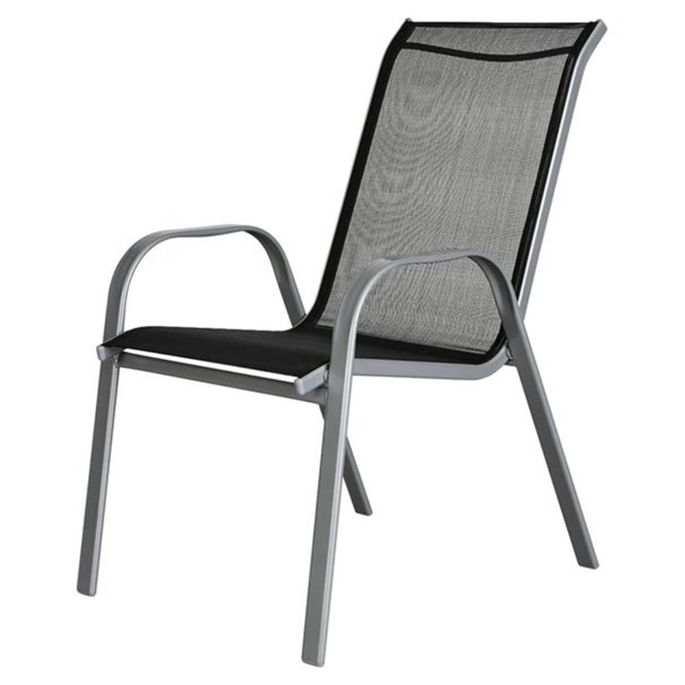 Sconto Záhradná stolička DELFI 1 strieborná/čierna, značky Sconto