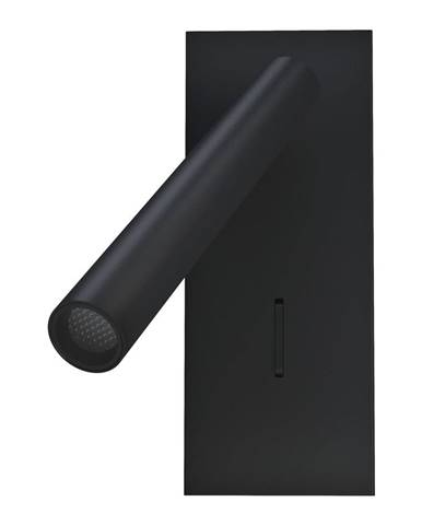 Čierne nástenné svietidlo SULION Clara, výška 16,5 cm