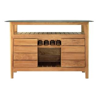 Záhradný barový stolík z teakového dreva 160x90 cm Navy - Ezeis