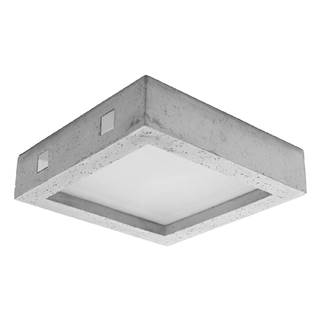 Sivé LED stropné svietidlo so skleneným tienidlom 33x33 cm Lucia - Nice Lamps