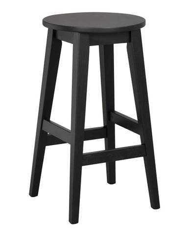 Čierna barová stolička z dubového dreva 65 cm Austin - Rowico
