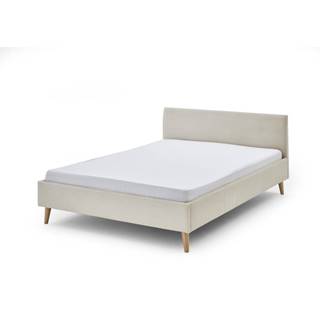 Béžová čalúnená dvojlôžková posteľ 140x200 cm Wicki - Meise Möbel