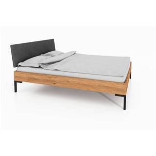 The Beds Dvojlôžková posteľ z dubového dreva s čalúneným čelom 180x200 cm Abises 1 - , značky The Beds