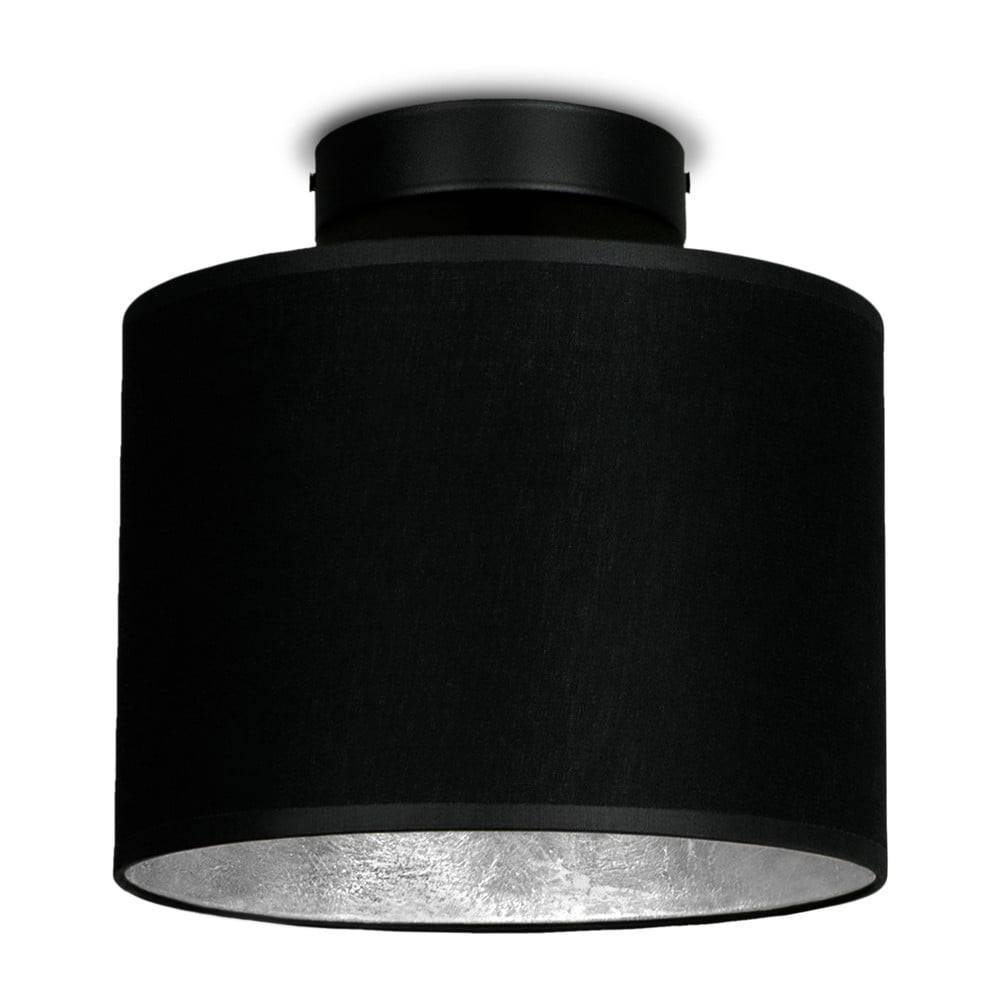 Sotto Luce Čierne stropné svietidlo s detailom v striebornej farbe  MIKA XS CP, ⌀ 20 cm, značky Sotto Luce