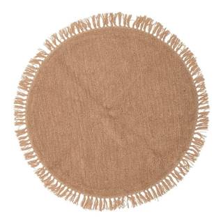 Bloomingville Vlnený okrúhly koberec v prírodnej farbe ø 110 cm Lenea - , značky Bloomingville