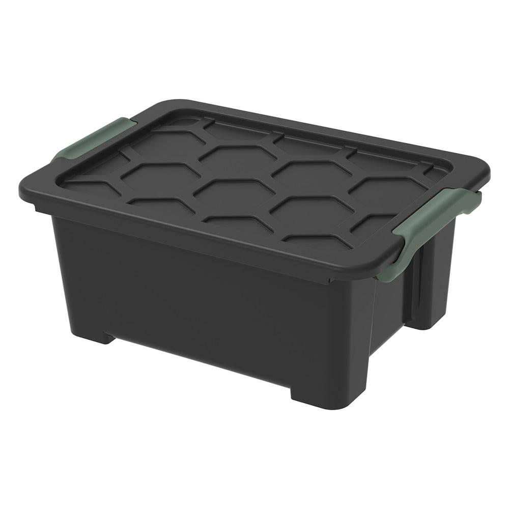 Rotho Lesklo čierny plastový úložný box s vekom Evo Safe - , značky Rotho