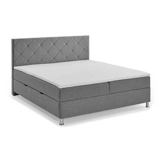 Svetlosivá boxspring posteľ s úložným priestorom 180x200 cm Leo - Meise Möbel