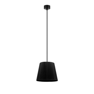 Čierne stropné svietidlo s čiernym káblom Sotto Luce Kami, ∅ 24 cm