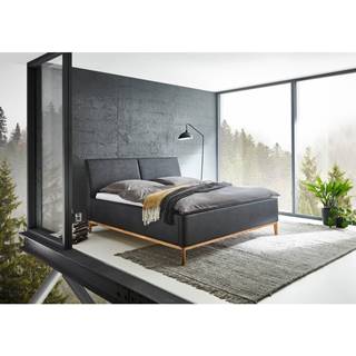 Tmavosivá čalúnená dvojlôžková posteľ 180x200 cm Bergamo - Meise Möbel