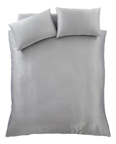 Sivé obliečky na dvojlôžko 200x200 cm Silky Soft - Catherine Lansfield