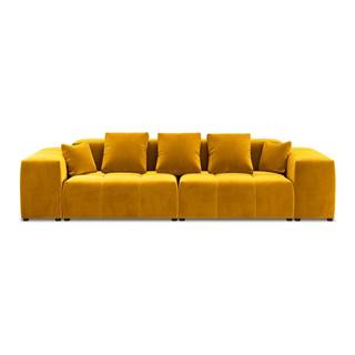 Žltá zamatová pohovka 320 cm Rome Velvet - Cosmopolitan Design