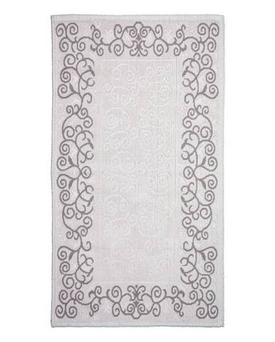Sivo-béžový bavlnený koberec Vitaus Orkide, 80 × 200 cm