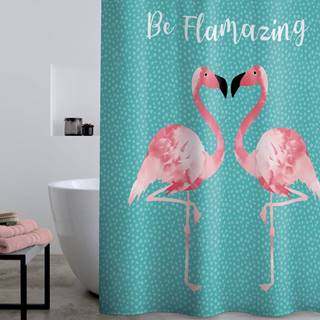 Catherine Lansfield Sprchový záves 180x180 cm Flamingo - , značky Catherine Lansfield