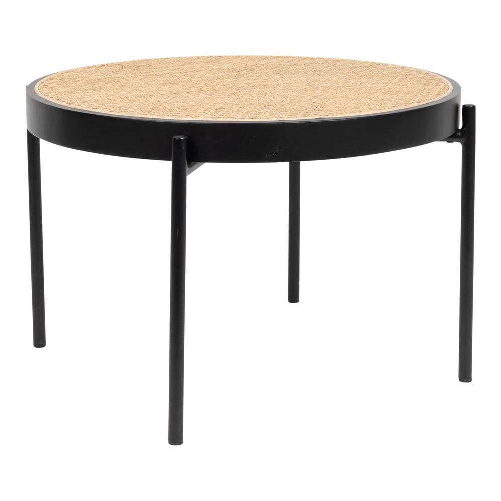 Zuiver Čierny ratanový okrúhly konferenčný stolík ø 60 cm Spike - , značky Zuiver