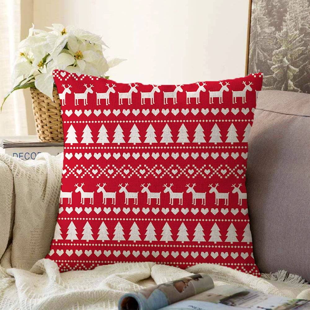 Minimalist Cushion Covers Vianočná žinylková obliečka na vankúš  Merry Christmas, 55 x 55 cm, značky Minimalist Cushion Covers