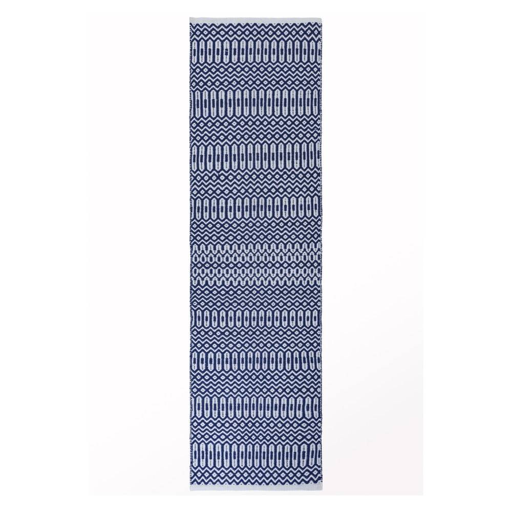Asiatic Carpets Modro-biely behúň  Halsey, 66 x 240 cm, značky Asiatic Carpets