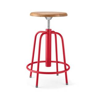 Barová stolička s nastaviteľnou výškou, červená