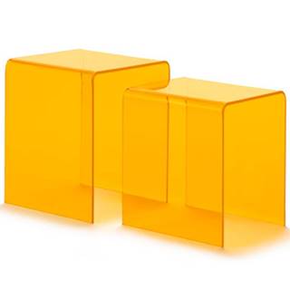 Tchibo Odkladacie stolíky z akrylu, 2 ks, žlté, značky Tchibo
