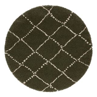 Mint Rugs Zelený koberec  Hash, ⌀ 160 cm, značky Mint Rugs