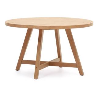 Kave Home Okrúhly záhradný jedálenský stôl z eukalyptového dreva ø 130 cm Urqell - , značky Kave Home