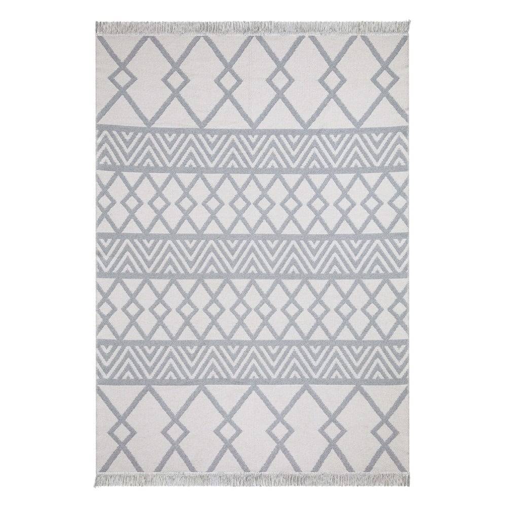 Oyo home Sivo-biely bavlnený koberec  Duo, 80 x 150 cm, značky Oyo home
