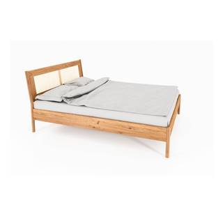 The Beds Dvojlôžková posteľ z dubového dreva s ratanovým čelom 180x200 cm Pola - , značky The Beds