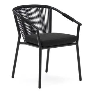 Kave Home Čierna kovová záhradná stolička Xelida - , značky Kave Home