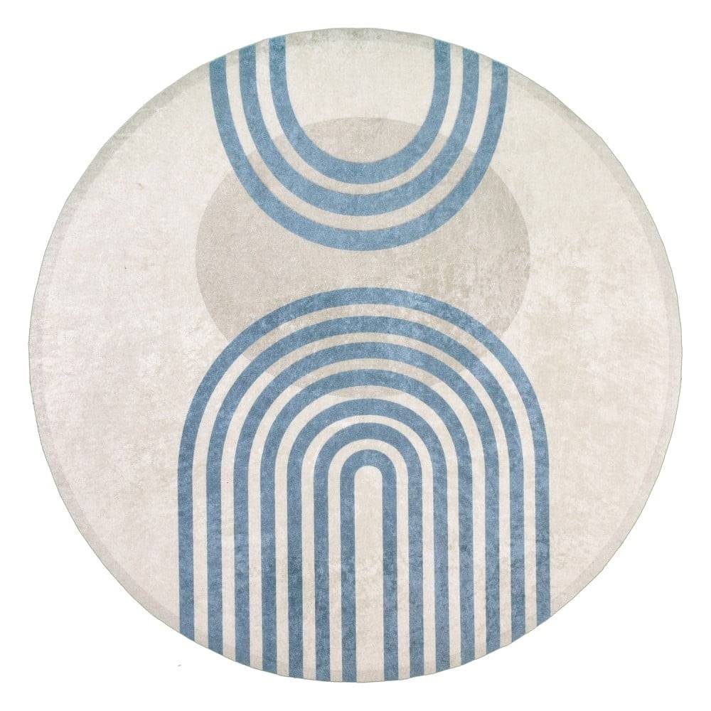 Vitaus Modrý/sivý okrúhly koberec ø 100 cm - , značky Vitaus