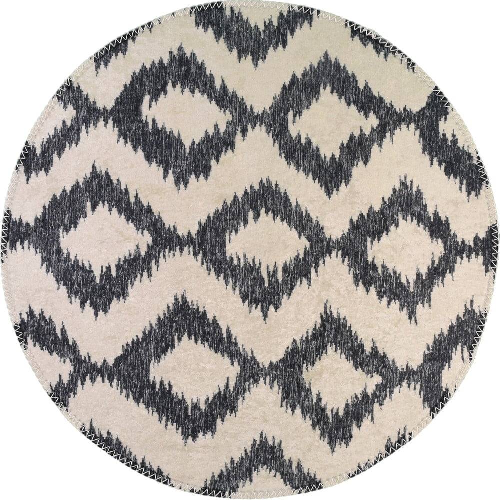 Vitaus Bielo-modrý umývateľný okrúhly koberec ø 100 cm - , značky Vitaus