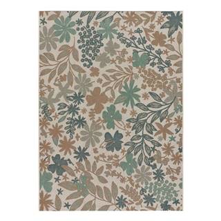 Universal Béžovo-zelený vonkajší koberec  Floral, 130 x 190 cm, značky Universal