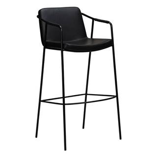 DAN-FORM Denmark Čierna barová stolička z imitácie kože  Boto, výška 105 cm, značky DAN-FORM Denmark