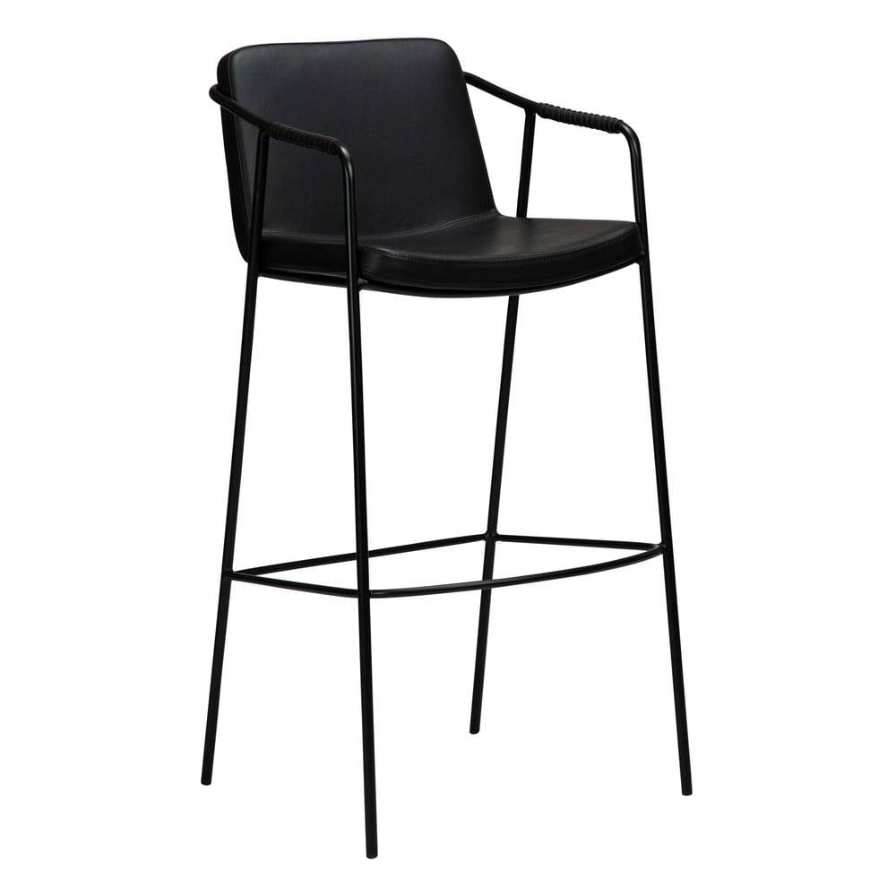 DAN-FORM Denmark Čierna barová stolička z imitácie kože  Boto, výška 105 cm, značky DAN-FORM Denmark