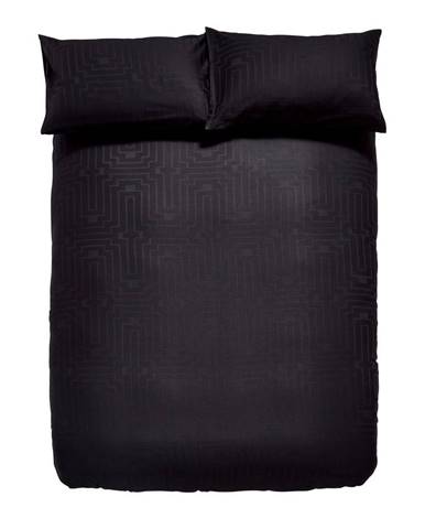 Čierne bavlnené obliečky na dvojlôžko 200x200 cm - Bianca
