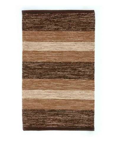 Hnedo-béžový bavlnený koberec Webtappeti Happy, 55 x 180 cm