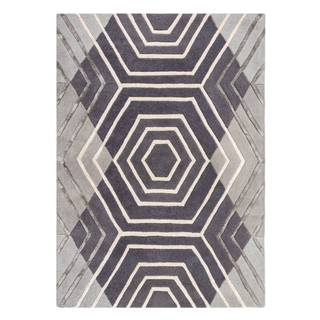 Sivý vlnený koberec Flair Rugs Harlow, 120 x 170 cm
