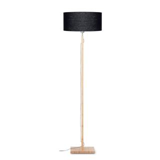 Good&Mojo Stojacia lampa s čiernym tienidlom a konštrukciou z bambusu  Fuji, značky Good&Mojo