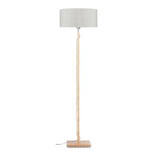 Good&Mojo Stojacia lampa so svetlobéžovým tienidlom a konštrukciou z bambusu  Fuji, značky Good&Mojo